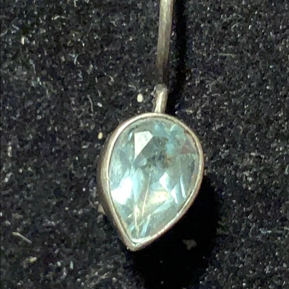 Antique/vintage aquamarine set in sterling silver - Picture 10 of 13